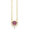 Pink Tourmaline Pendant with Diamonds