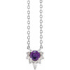 Amethyst Pendant with Diamonds