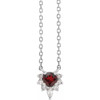 Garnet Pendant with Diamonds