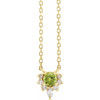 Peridot Pendant with Diamonds