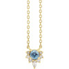 Aquamarine Pendant with Diamonds