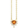 Citrine Pendant with Diamonds