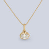14k yellow gold pendant with a horizontally set oval LAB GROWN diamond 1.10 carats, E/F-VS
