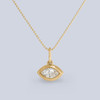 14k yellow gold pendant with a horizontally set marquise LAB GROWN diamond 1.10 carats, E/F-VS