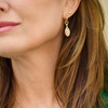 Lab Diamond Marquise Drop Earrings on Model