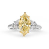 Yellow Marquise Diamond Floral Engagement Ring
