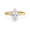Marquise Diamond Engagement Ring with Kites-yellow gold