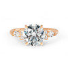Multi-Stone Brilliant Cut Diamond Engagement Ring-rose gold