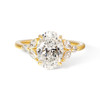 Oval Multi-stone Diamond Engagement Ring Yellow Gold