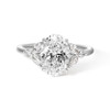Oval Multi-stone Diamond Engagement Ring White Gold
