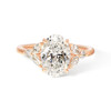 Oval Multi-stone Diamond Engagement Ring Rose Gold