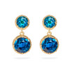 London Blue Topaz Bubble Earrings in Yellow Gold