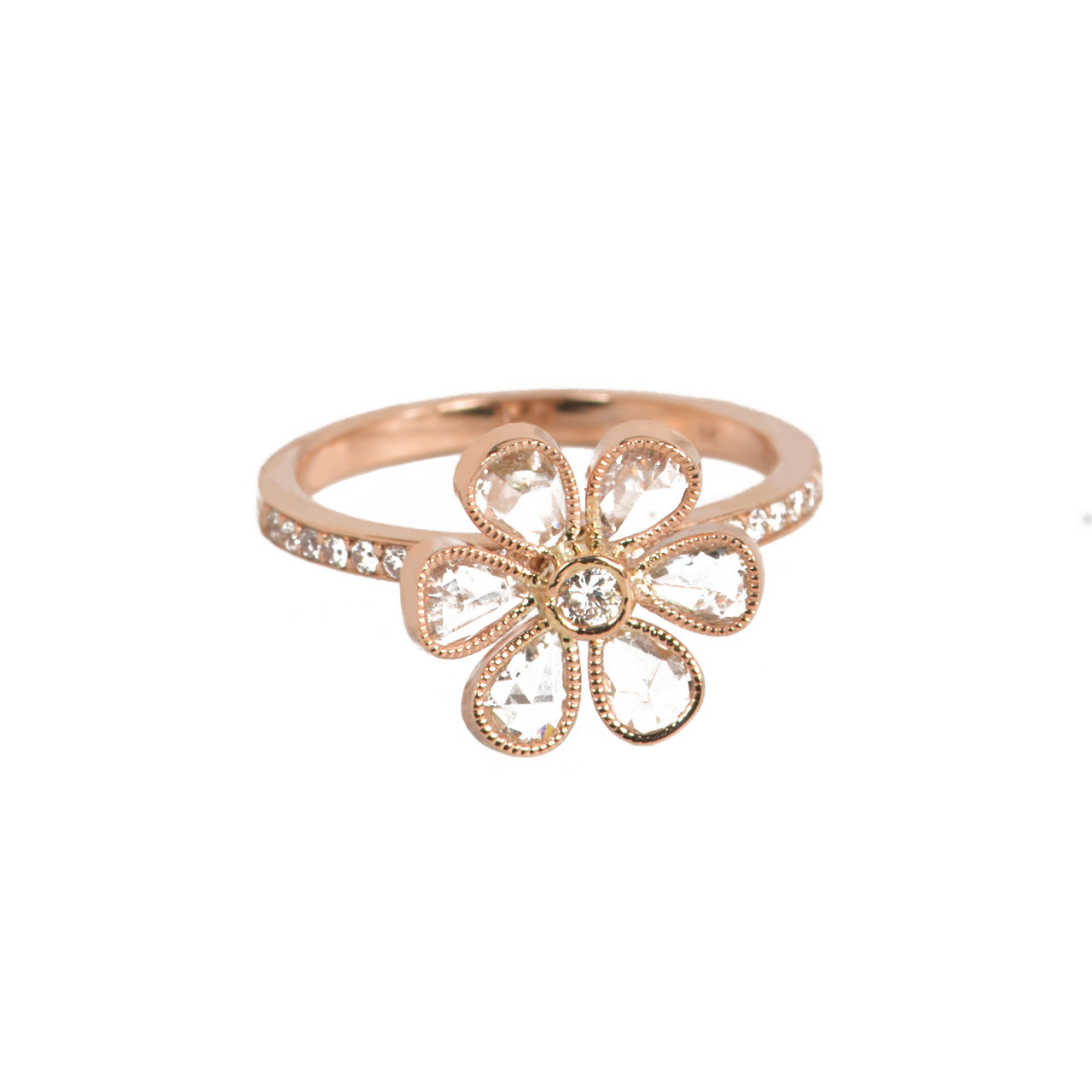 Rose Gold Flower Ring Flower Engagement Rings New York City