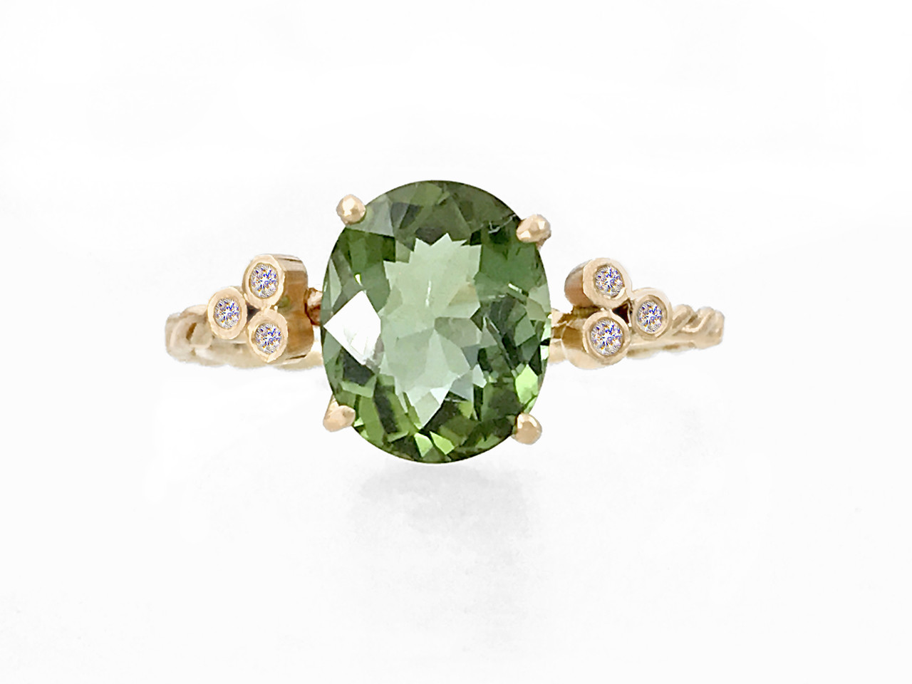 Gurhan Prism Green Tourmaline Diamond Ring | King Jewelers