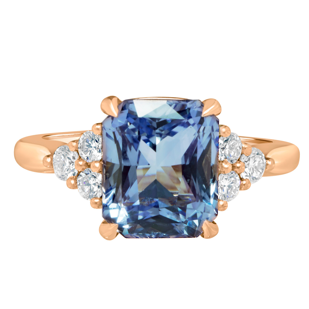 6.80 - 7 Ct Ct I-J/SI1 Blue Sapphire Natural Diamonds Men's Ring 18Kt Real  Gold | eBay