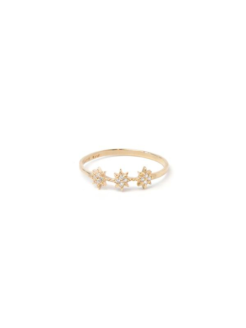 Three Star Diamond Ring | Star Jewelry 