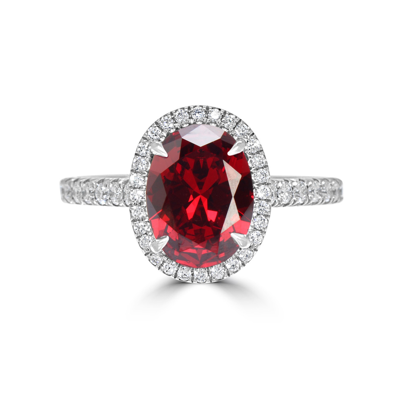 halo ruby and diamond engagement ring