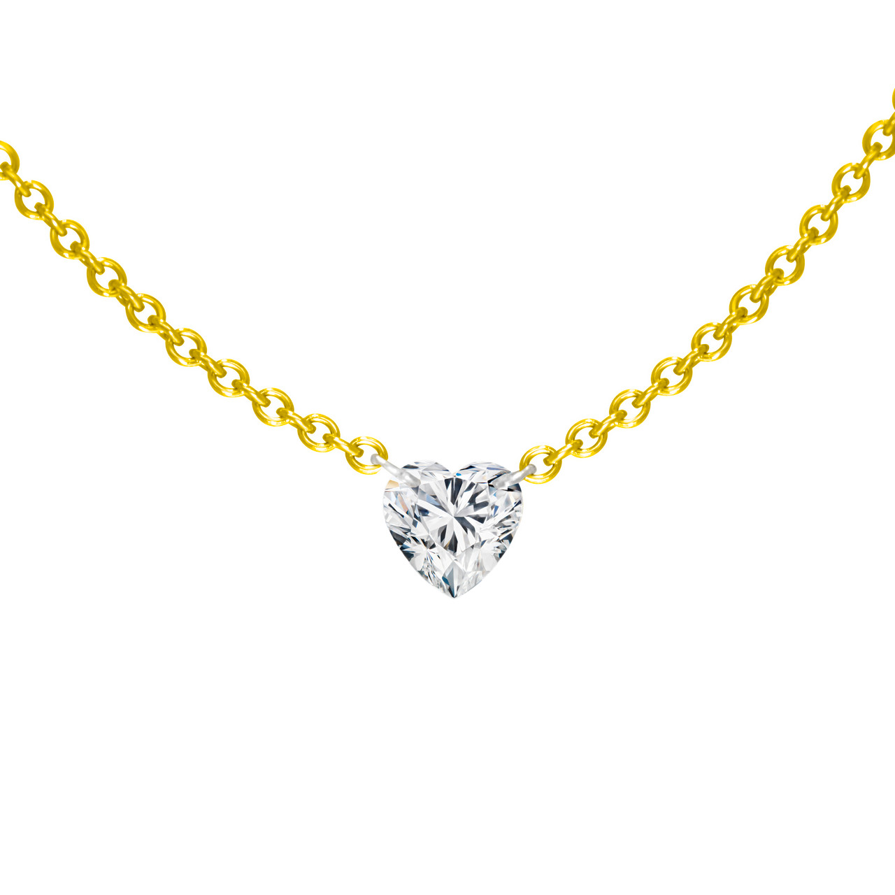 Cz Choker Heart Necklace | Iced Heart Necklace Cz | Heart Tennis Necklace -  Zircon Heart - Aliexpress