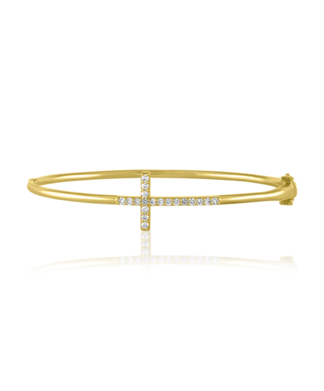 Baguette Cross Bangle Bracelet in Ombre  Luca  Danni