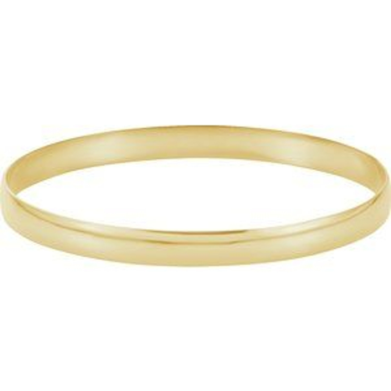 14K Yellow Gold bracelet Bangle 7 in 3 mm Polished Hinged - Walmart.com