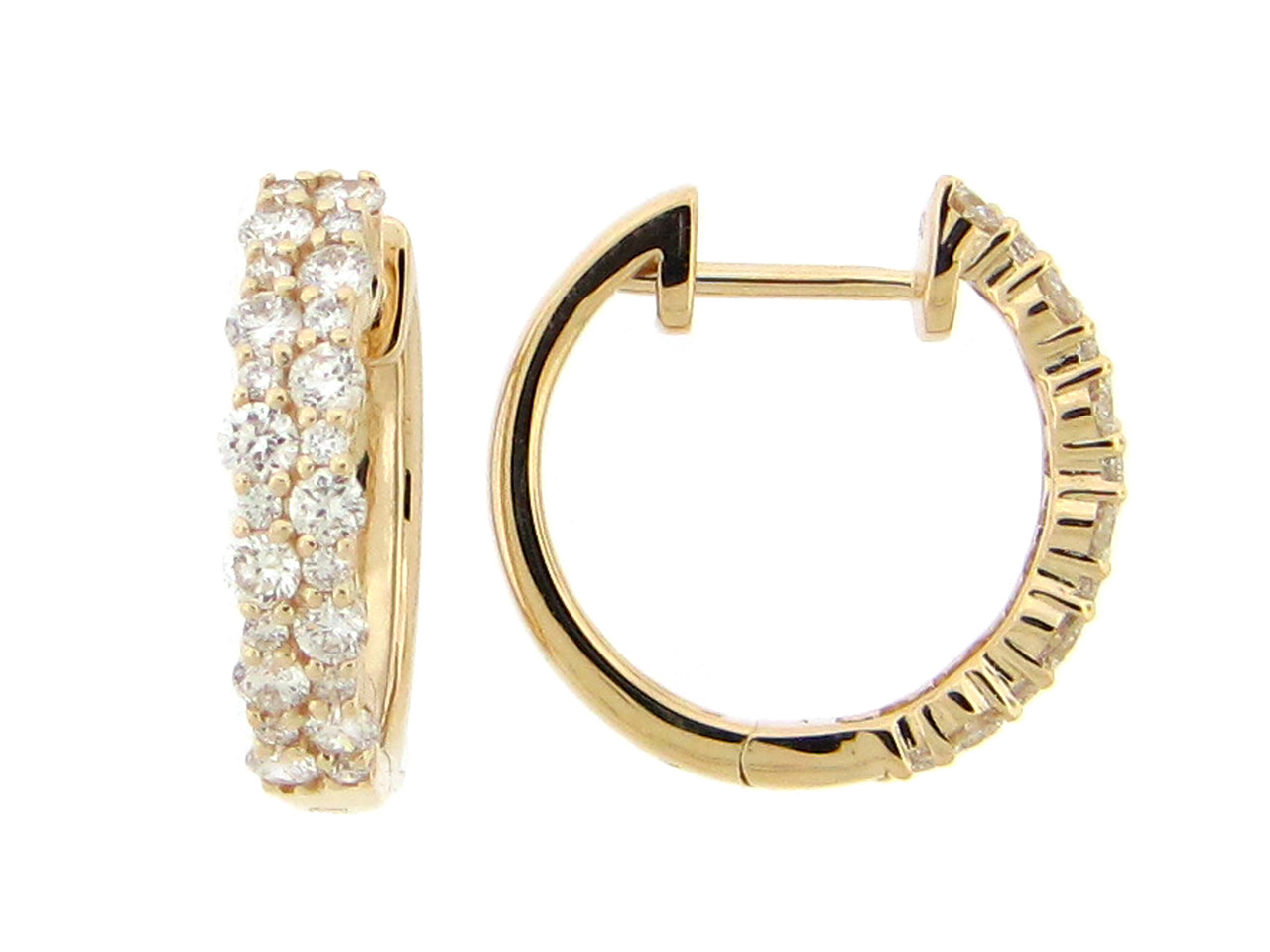 Ribbed Double Hoop Earrings