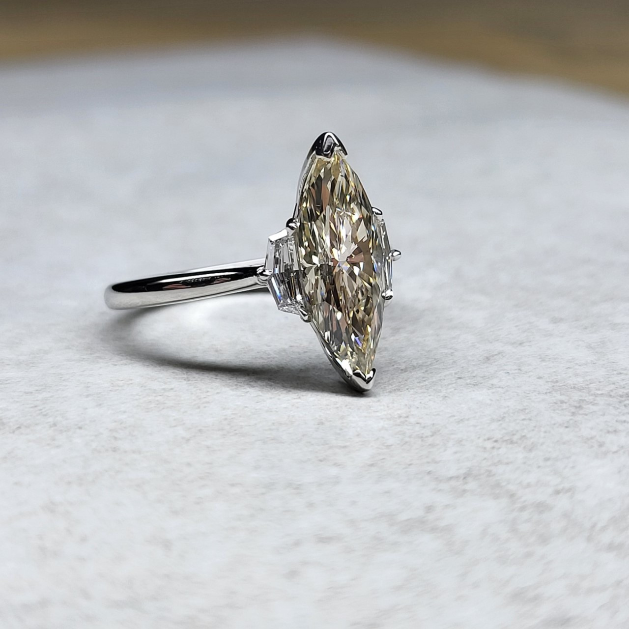 Champagne marquise shop diamond ring