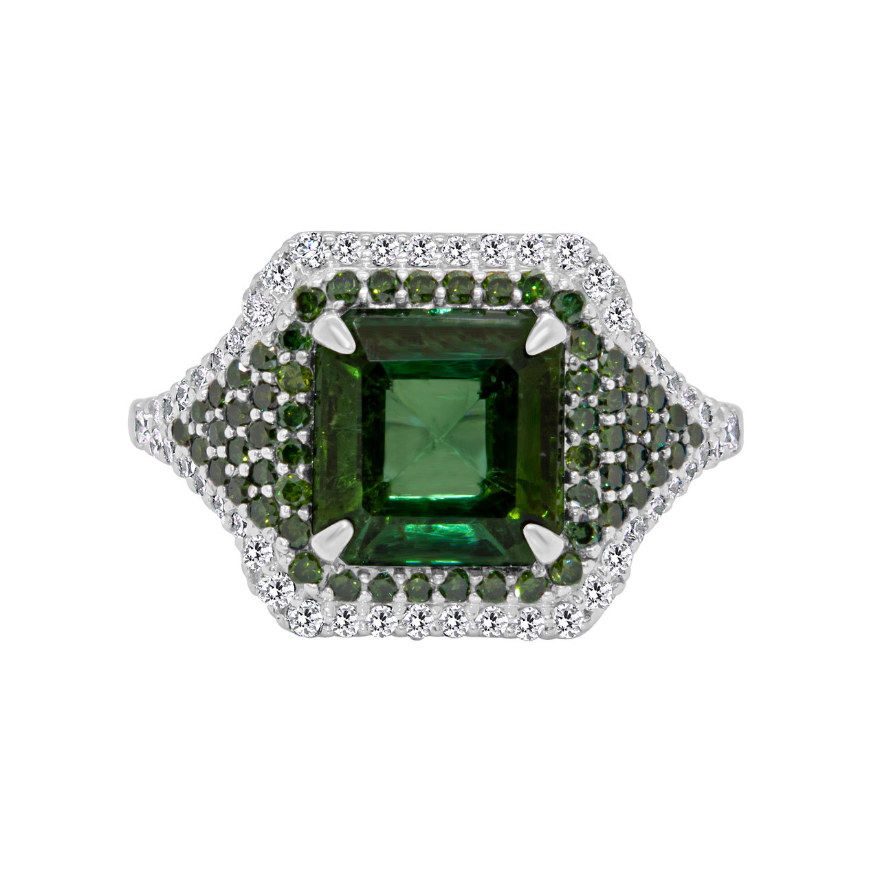Vintage Certified Green Tourmaline & Diamond Ring 23.35ct - Once Upon A  Diamond