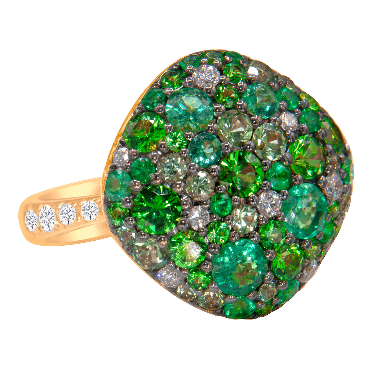 green emerald velvet dress Vintage Italian Green Marble Dress Ring – Fetheray main image 0