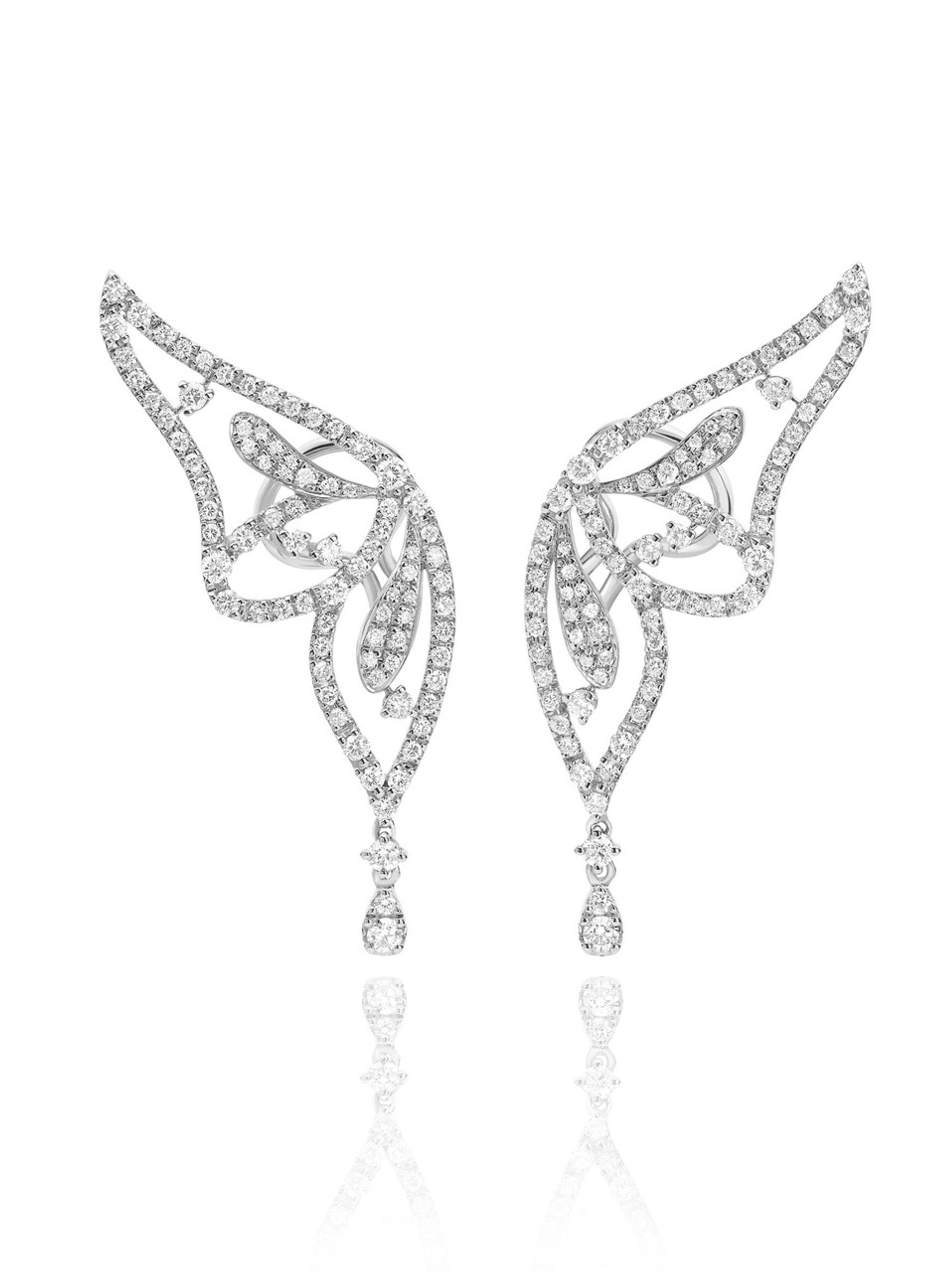 Casato Diamond Butterfly Earrings | Bridal Earrings | Wedding Earrings