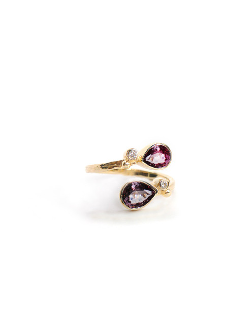 Anzie Classique Double Pear Spinel Ring 