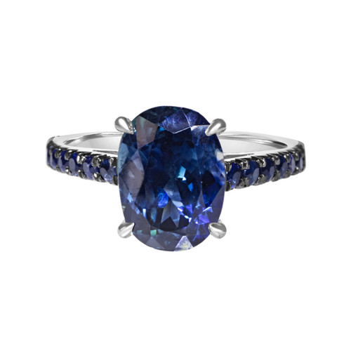 Oval Sapphire Engagement Ring 