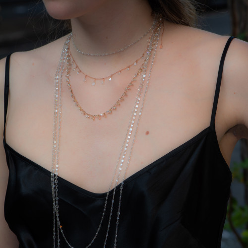 Diamond Briolette Necklace White Gold-Instagram