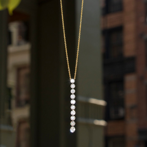 Invisible Diamond Lariat Necklace-Instagram