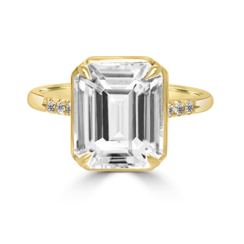 White Sapphire Emerald Cut