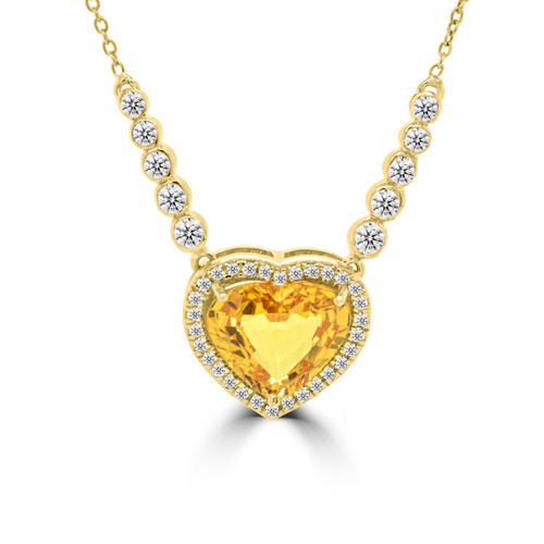 Yellow Sapphire Heart Necklace Yellow Sapphire Heart Necklace