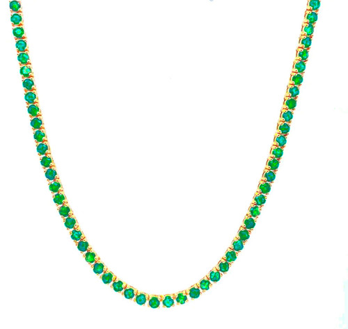 Emerald Tennis Necklace 