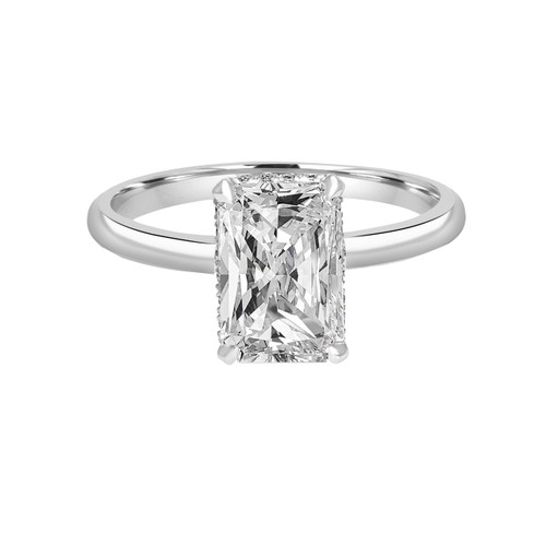 Radiant Diamond Engagement Ring with Hidden Halo - Nile 