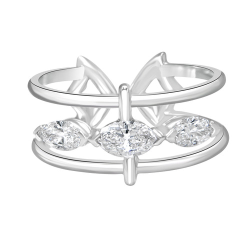 Triple Marquise Diamond Ring 