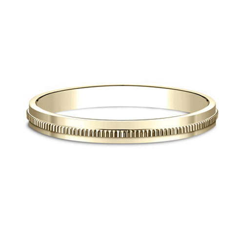 2mm Millgrain Center Wedding Band YG 2mm Millgrain Center Wedding Band YG