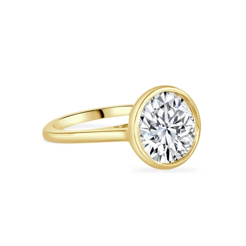 Diamond Solitaire Classic Bezel side view