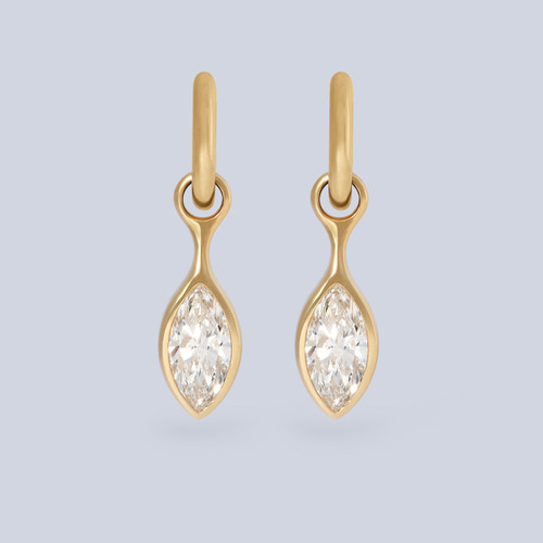 Lab Diamond Marquise Drop Earrings