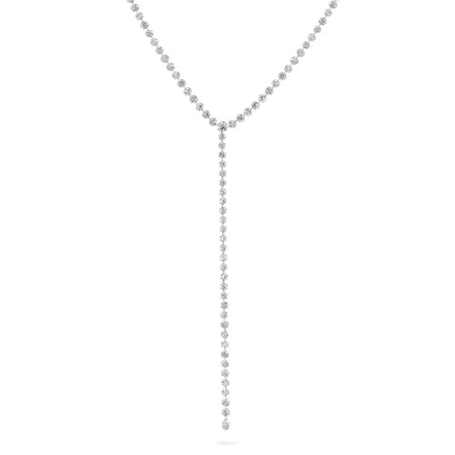 Floating Diamond White Gold Y Necklace