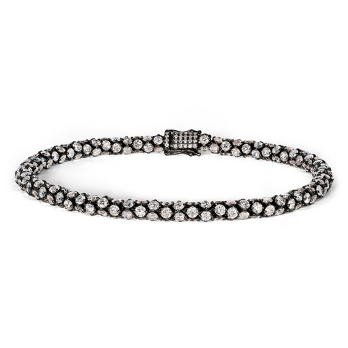 Rope Diamond Bracelet in Black Rhodium