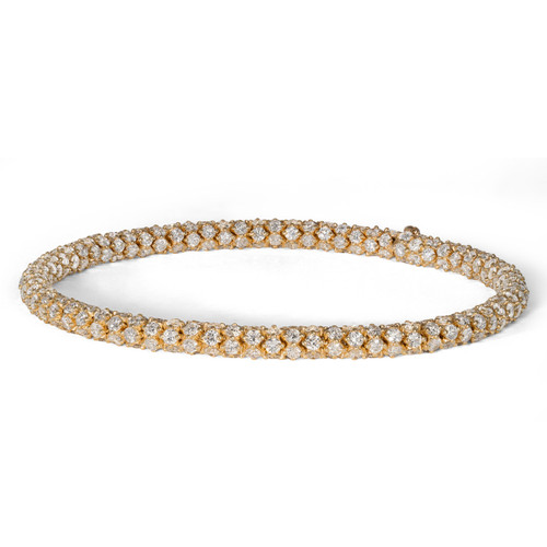 Rope Diamond Bracelet in yellow gold