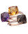 Cushion gemstone stackable rings 