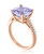 Amethyst Ring in Rose Gold -side
