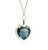 Heart Shape London Blue Topaz Pendant with Diamonds