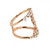 Free Form Rose Gold Ring with White Diamonds