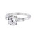Engagement Ring with Brilliant Cut Diamond and Baguettes 
