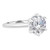 Diamond Engagement Ring with Six Prong Basket -platinum  side view